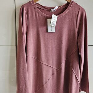 New Cable & Gauge Oversized Blush Long Sleeve Top